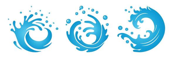 Abstract Vector Colorful Water Splashes Icon Design Template