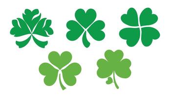 Abstract Vector Saint Patrick's Day Clover Leaf Icon Design Template