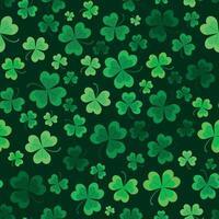 Vector pattern with clover on a dark background