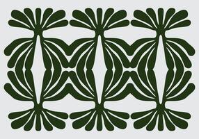 Abstract green leafs pattern matisse style element illustration vector set bundle clip art silhouette printable