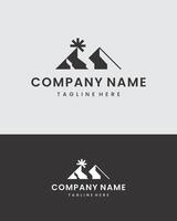 Mountain silhouette logo abstract nature corporation business finance modern vector, simple and clean clip art editable vector