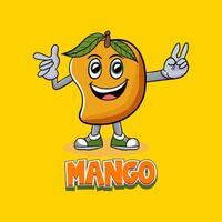 mango cartoon character illustration design vector