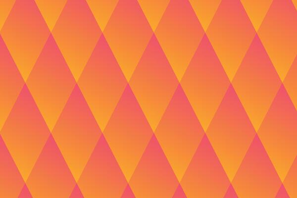 Geometric pink and orange background gradient rhombus elements. The composition combines various rhombus shapes, lines and colors