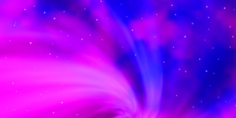 Light Purple, Pink vector background with small and big stars.