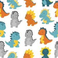 Cute dinosaur. Seamless pattern. Background. For printing on textiles, postcards. vector