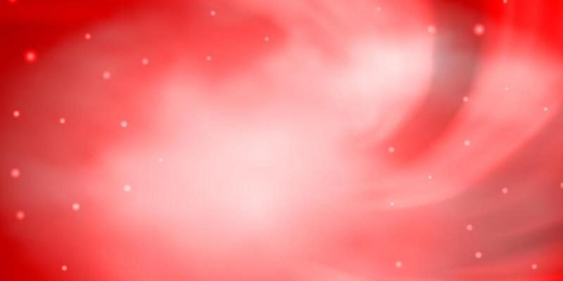 Light Red vector template with neon stars.