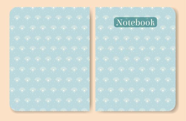 Notebook with mystic future eye pattern. Cover page design aesthetic esoteric artwork