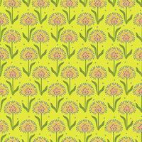 Seamless pattern with garden onion flowers, allium. Spring meadow vector endless texture