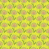 Seamless pattern with garden onion flowers, allium. Spring meadow vector endless texture