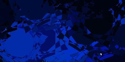 Dark BLUE vector background with polygonal forms.