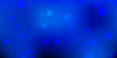 Dark blue vector background with spots.