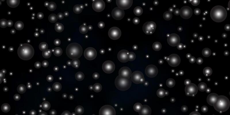 Dark BLUE vector background with small and big stars.