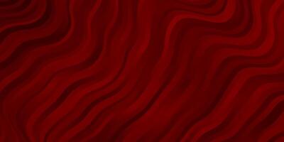 Dark Red vector background with bent lines.