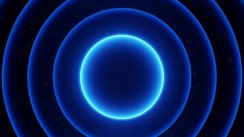 Abstract Cosmic Blue Circles Background video