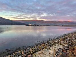 Evening at the harbour in Fort William, Scotland.  Januari 7 2024. photo