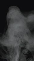 Slow motion of white smoke, fog, mist, vapor on a black background. video