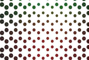 Light green, red vector backdrop with dots.