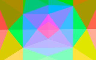 Light Multicolor, Rainbow vector shining triangular pattern.