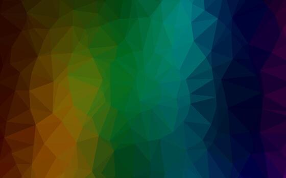 Dark Multicolor, Rainbow vector shining triangular pattern.