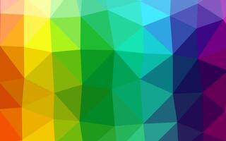multicolor claro, plantilla de triángulo borroso de vector de arco iris.