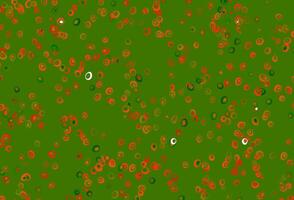 Light Green, Red vector cover with spots.