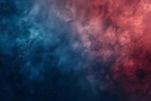 AI generated Abstract blue and red textured background with a dramatic blend of colors and space for text, suitable for creative designs or advertising photo