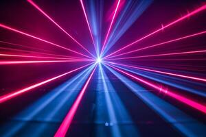 AI generated Vibrant Cyber Glow, Futuristic Laser Lights photo