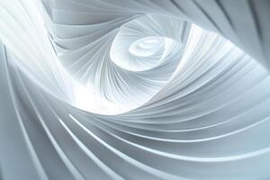 AI generated Abstract white paper structure with elegant curved lines and soft lighting, suitable for modern design backgrounds or creative graphics concepts photo