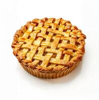 AI generated Delicious Lattice Pie, Thanksgiving Dessert   Isolated photo