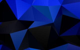 Dark BLUE vector shining triangular template.