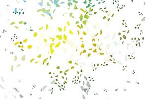 Light green, yellow vector template with memphis shapes.