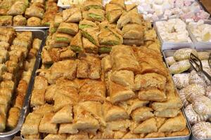 Bread and bakery products are sold in a store in Israel. photo