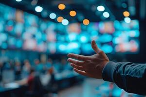 ai generado diverso Participantes conectar en virtual reunión, global trabajo en equipo foto