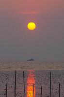 Landscape horizon viewpoint panorama summer shore sea beach nobody wind wave cool holiday look calm big sunset sky twilight evening on day time nature tropical coast beautiful ocean water travel photo