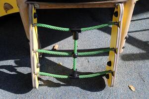 Equipment for games and sports on the playground in the city park. photo