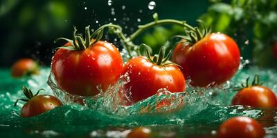 AI generated Tomato Splash Fresh photo