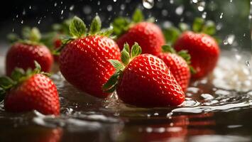 AI generated Fresh Strawberry Delight photo