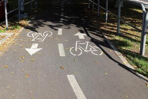 Pillars along the road for the safe passage of pedestrians. photo