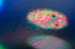 macro shot of colorful liquid photo