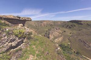 Duraton canyon and Sepulveda. Segovia. Castilla Leon. Spain. Europe. photo