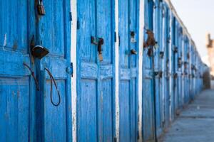 blue doors in essaouira,Morocco photo