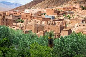pueblo en dades valle, Marruecos foto