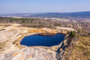 Aerial view to the open mine photo