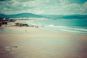 Playa de las Catedrales - Beautiful beach in the north of Spain. photo