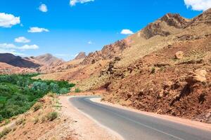 Red rock limestone fingers in Dades Gorgem Morocco, Africa photo