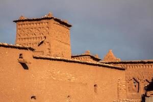 parte de el castillo de espera Ben Haddou, un fortificado ciudad, el ex caravana camino desde Sáhara a Marrakech. la unesco mundo herencia, Marruecos foto