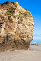 playa de las catedrales en galicia, españa. Playa Paraíso en Ribadeo, España foto