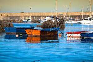 Boats in the fishing port from Cudillero, Asturias, Spain. photo