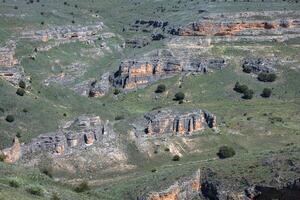 Duraton canyon and Sepulveda. Segovia. Castilla Leon. Spain. Europe. photo