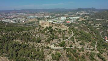 Aerial view of Claramunt castle video